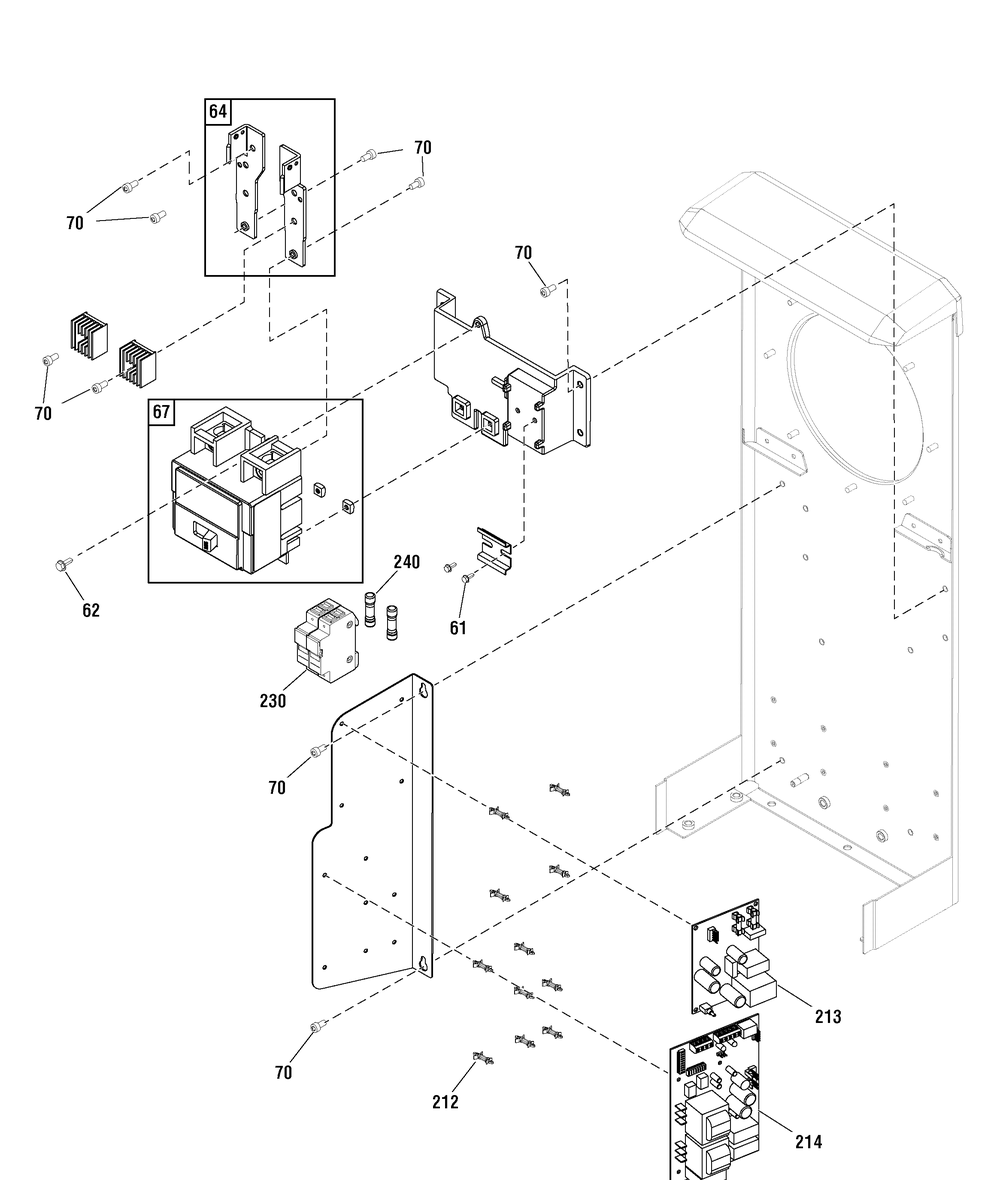 Circuit Board And Breaker Group Diagram and Parts List for 071094-00  Briggs and Stratton Generator